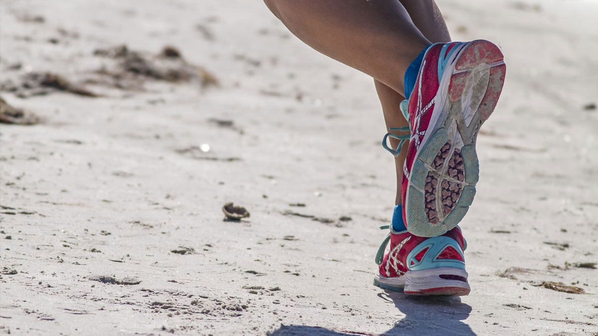 Once you have participated in adequate rehabilitation, short walks on the sand, or longer walks with many stairs or hills, can then be reintroduced.